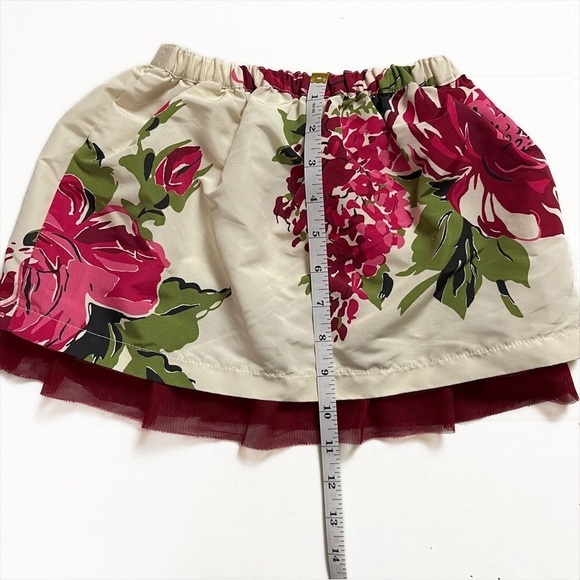 BABY GAP Girl Ivory Floral Skirt Red Tulle Trim - 2T - Picture 5 of 7